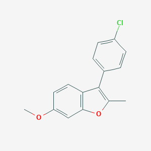 molecular formula C16H13ClO2 B421115 3-(4-Chlorophenyl)-6-methoxy-2-methyl-1-benzofuran CAS No. 74151-10-3