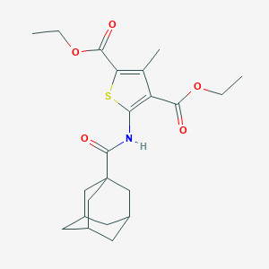 molecular formula C22H29NO5S B421117 Diethyl 5-[(1-adamantylcarbonyl)amino]-3-methyl-2,4-thiophenedicarboxylate 