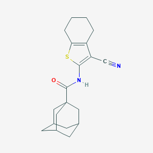 molecular formula C20H24N2OS B421118 N-(3-cyano-4,5,6,7-tetrahydro-1-benzothien-2-yl)-1-adamantanecarboxamide 