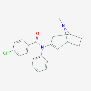 molecular formula C21H21ClN2O B421120 4-chloro-N-(8-methyl-8-azabicyclo[3.2.1]oct-2-en-3-yl)-N-phenylbenzamide 