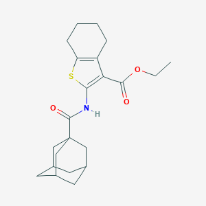 molecular formula C22H29NO3S B421121 Ethyl 2-(adamantane-1-carbonylamino)-4,5,6,7-tetrahydro-1-benzothiophene-3-carboxylate CAS No. 72625-09-3