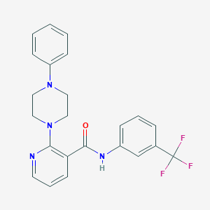molecular formula C23H21F3N4O B421122 2-(4-phenyl-1-piperazinyl)-N-[3-(trifluoromethyl)phenyl]nicotinamide 