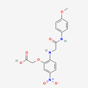 [2-({2-[(4-methoxyphenyl)amino]-2-oxoethyl}amino)-5-nitrophenoxy]acetic acid