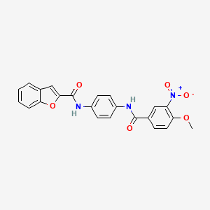 N-{4-[(4-methoxy-3-nitrobenzoyl)amino]phenyl}-1-benzofuran-2-carboxamide