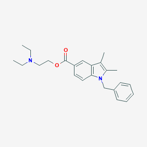 molecular formula C24H30N2O2 B421124 1-Benzyl-2,3-dimethyl-1H-indole-5-carboxylic acid 2-diethylamino-ethyl ester 