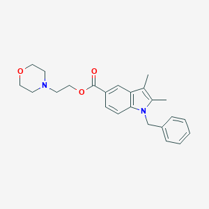 molecular formula C24H28N2O3 B421126 1-Benzyl-2,3-dimethyl-1H-indole-5-carboxylic acid 2-morpholin-4-yl-ethyl ester 