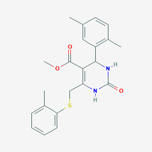 Methyl 4-(2,5-dimethylphenyl)-6-{[(2-methylphenyl)sulfanyl]methyl}-2-oxo-1,2,3,4-tetrahydropyrimidine-5-carboxylate