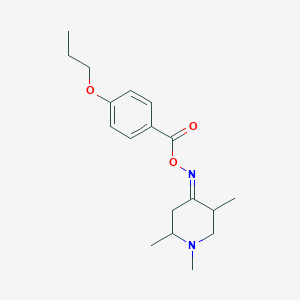 molecular formula C18H26N2O3 B421128 1,2,5-trimethyl-4-piperidinone O-(4-propoxybenzoyl)oxime 