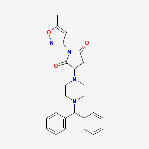 3-[4-(diphenylmethyl)-1-piperazinyl]-1-(5-methyl-3-isoxazolyl)-2,5-pyrrolidinedione