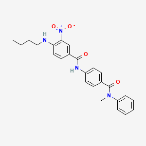 4-(butylamino)-N-[4-[methyl(phenyl)carbamoyl]phenyl]-3-nitrobenzamide