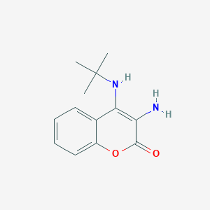 molecular formula C13H16N2O2 B421133 3-amino-4-(tert-butylamino)-2H-chromen-2-one 