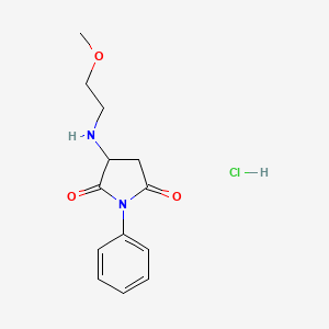 3-(2-Methoxyethylamino)-1-phenylpyrrolidine-2,5-dione;hydrochloride