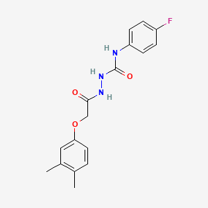 2-[(3,4-dimethylphenoxy)acetyl]-N-(4-fluorophenyl)hydrazinecarboxamide