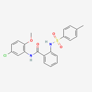 N-(5-chloro-2-methoxyphenyl)-2-{[(4-methylphenyl)sulfonyl]amino}benzamide