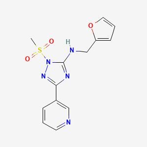 N-[(Furan-2-YL)methyl]-1-methanesulfonyl-3-(pyridin-3-YL)-1H-1,2,4-triazol-5-amine