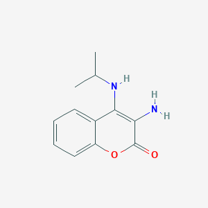 molecular formula C12H14N2O2 B421142 3-Amino-4-isopropylamino-chromen-2-one 