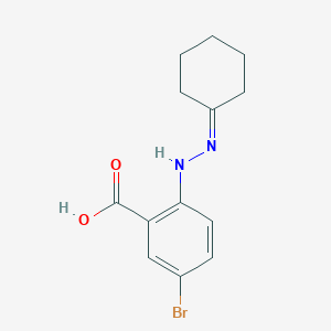 molecular formula C13H15BrN2O2 B421143 5-Bromo-2-(2-cyclohexylidenehydrazino)benzoic acid 