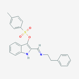 molecular formula C24H22N2O3S B421144 [2-(2-phenylethyliminomethyl)-1H-indol-3-yl] 4-methylbenzenesulfonate 