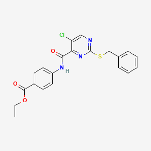 ethyl 4-({[2-(benzylthio)-5-chloro-4-pyrimidinyl]carbonyl}amino)benzoate