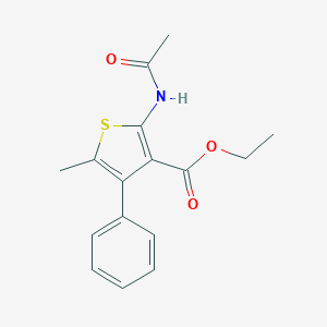 molecular formula C16H17NO3S B421147 Ethyl 2-(acetylamino)-5-methyl-4-phenylthiophene-3-carboxylate CAS No. 43088-45-5