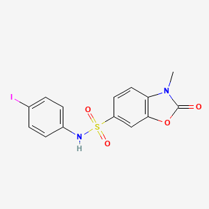 N-(4-iodophenyl)-3-methyl-2-oxo-2,3-dihydro-1,3-benzoxazole-6-sulfonamide