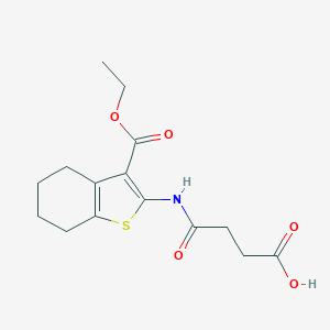 molecular formula C15H19NO5S B421148 4-{[3-(乙氧羰基)-4,5,6,7-四氢-1-苯并噻吩-2-基]氨基}-4-氧代丁酸 CAS No. 62159-41-5