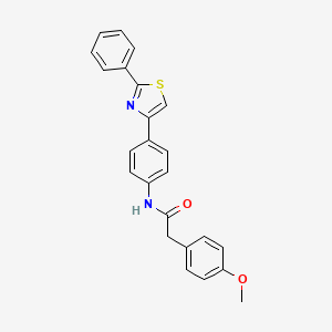 2-(4-methoxyphenyl)-N-[4-(2-phenyl-1,3-thiazol-4-yl)phenyl]acetamide