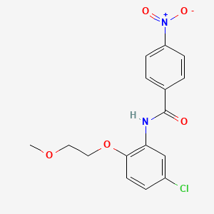 molecular formula C16H15ClN2O5 B4211489 N-[5-chloro-2-(2-methoxyethoxy)phenyl]-4-nitrobenzamide 