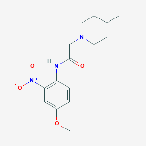 N-(4-methoxy-2-nitrophenyl)-2-(4-methyl-1-piperidinyl)acetamide