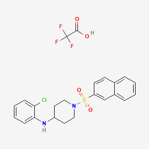 N-(2-chlorophenyl)-1-naphthalen-2-ylsulfonylpiperidin-4-amine;2,2,2-trifluoroacetic acid