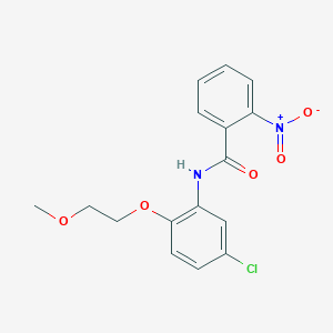 molecular formula C16H15ClN2O5 B4211542 N-[5-chloro-2-(2-methoxyethoxy)phenyl]-2-nitrobenzamide 