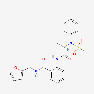 N-(2-furylmethyl)-2-{[N-(4-methylphenyl)-N-(methylsulfonyl)alanyl]amino}benzamide