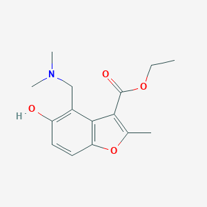 molecular formula C15H19NO4 B421156 Ethyl 4-[(dimethylamino)methyl]-5-hydroxy-2-methyl-1-benzofuran-3-carboxylate CAS No. 92652-93-2