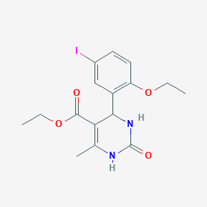 molecular formula C16H19IN2O4 B4211589 ethyl 4-(2-ethoxy-5-iodophenyl)-6-methyl-2-oxo-1,2,3,4-tetrahydro-5-pyrimidinecarboxylate 