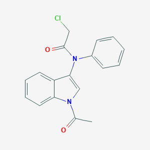molecular formula C18H15ClN2O2 B421160 N-(1-acetylindol-3-yl)-2-chloro-N-phenylacetamide CAS No. 182123-33-7