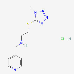 2-(1-methyltetrazol-5-yl)sulfanyl-N-(pyridin-4-ylmethyl)ethanamine;hydrochloride