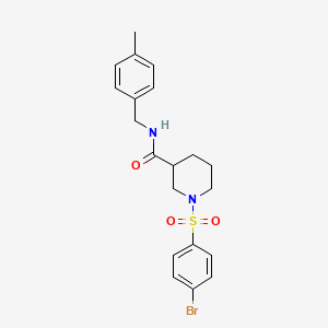 molecular formula C20H23BrN2O3S B4211621 1-[(4-bromophenyl)sulfonyl]-N-(4-methylbenzyl)-3-piperidinecarboxamide 