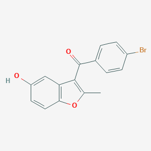 molecular formula C16H11BrO3 B421163 (4-Bromophenyl)(5-hydroxy-2-methyl-1-benzofuran-3-yl)methanone 