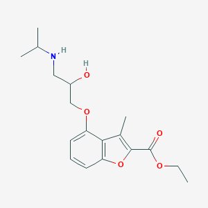 molecular formula C18H25NO5 B421164 Ethyl 4-[2-hydroxy-3-(isopropylamino)propoxy]-3-methyl-1-benzofuran-2-carboxylate CAS No. 279231-65-1