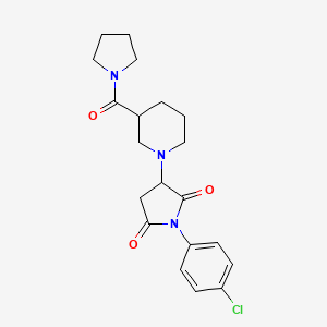 1-(4-chlorophenyl)-3-[3-(1-pyrrolidinylcarbonyl)-1-piperidinyl]-2,5-pyrrolidinedione