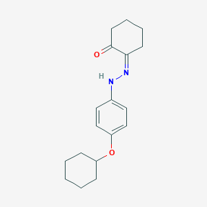 molecular formula C18H24N2O2 B421166 1,2-Cyclohexanedione 1-{[4-(cyclohexyloxy)phenyl]hydrazone} 