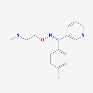 molecular formula C16H18FN3O B421167 (4-fluorophenyl)(3-pyridinyl)methanone O-[2-(dimethylamino)ethyl]oxime 