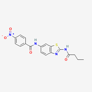 N-[2-(butyrylamino)-1,3-benzothiazol-6-yl]-4-nitrobenzamide