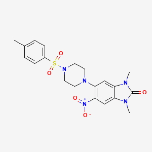 1,3-dimethyl-5-{4-[(4-methylphenyl)sulfonyl]-1-piperazinyl}-6-nitro-1,3-dihydro-2H-benzimidazol-2-one