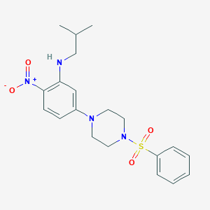 N-isobutyl-2-nitro-5-[4-(phenylsulfonyl)-1-piperazinyl]aniline