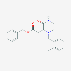 BENZYL 2-{1-[(2-METHYLPHENYL)METHYL]-3-OXOPIPERAZIN-2-YL}ACETATE