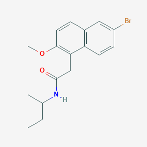 molecular formula C17H20BrNO2 B4211709 2-(6-bromo-2-methoxy-1-naphthyl)-N-(sec-butyl)acetamide 