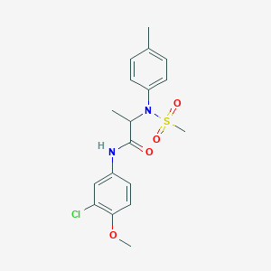 N-(3-chloro-4-methoxyphenyl)-2-(4-methyl-N-methylsulfonylanilino)propanamide