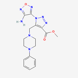 molecular formula C17H20N8O3 B4211737 Methyl 1-(4-amino-1,2,5-oxadiazol-3-yl)-5-[(4-phenylpiperazin-1-yl)methyl]triazole-4-carboxylate 