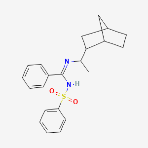 N-(benzenesulfonyl)-N'-[1-(2-bicyclo[2.2.1]heptanyl)ethyl]benzenecarboximidamide